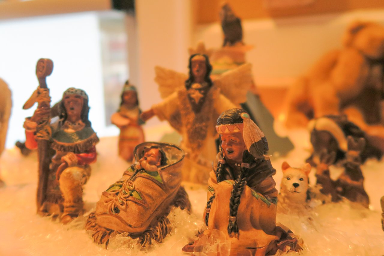 Display of nativity scene.